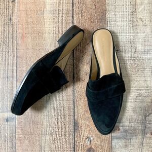 Rebecca‎ Minkoff Black Suede Loafer Mule Women Size 10M Pointed Toe Slip On